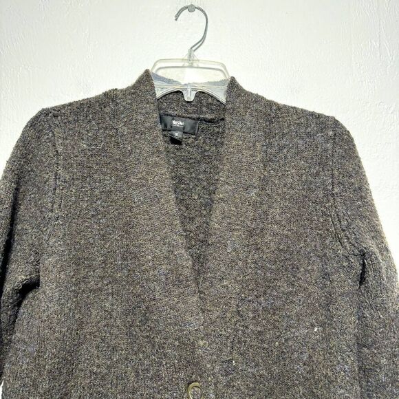 Mossimo Cardigan Sweater Wool Blend Chunky Knit Long Length Gray Womens sz Small - Picture 3 of 7